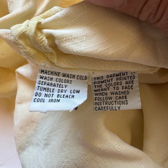 Tommy Bahama Men's Short Sleeve Button Up 100% Silk Shirt Hawaiian L Yellow‎ - Picture 6 of 8